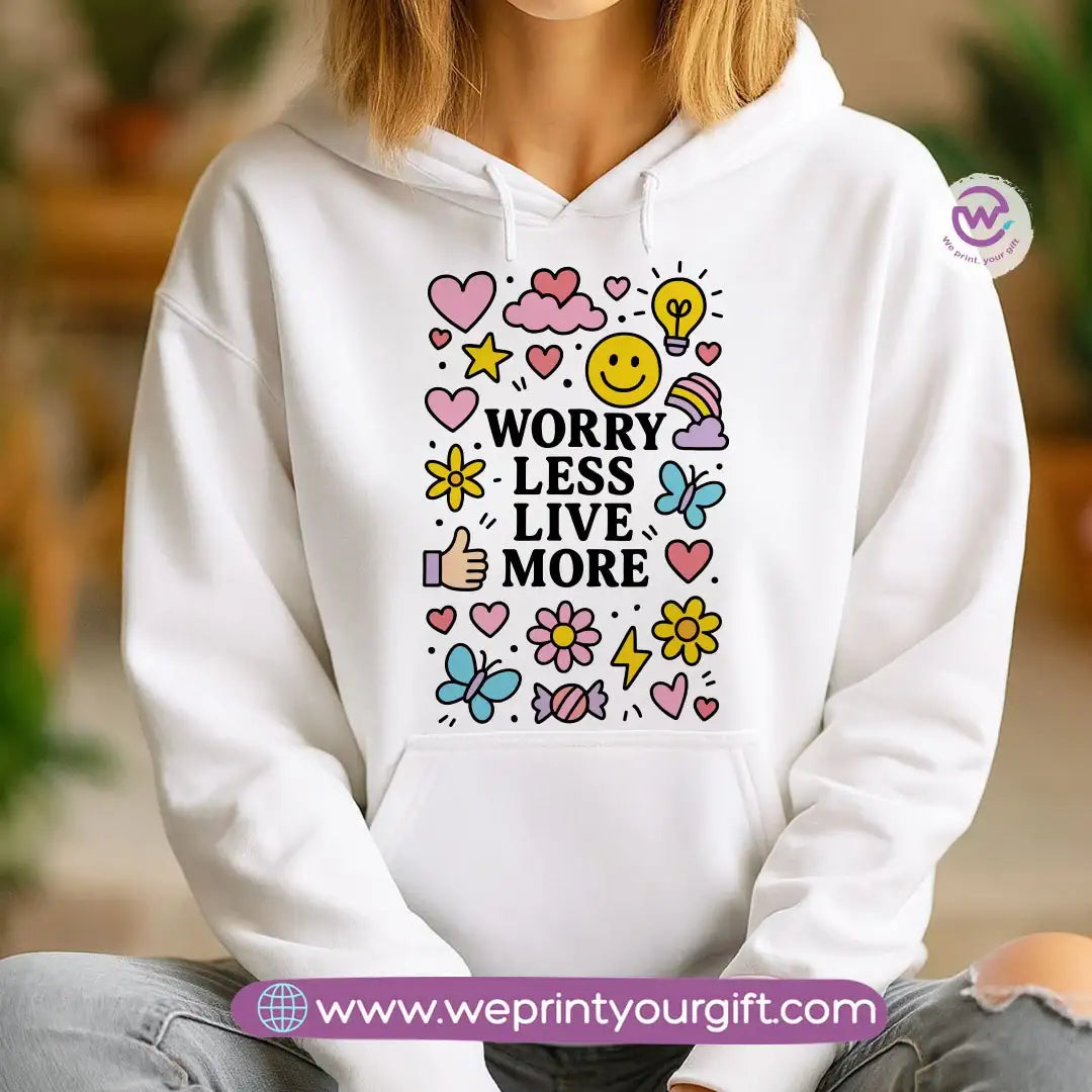 Motivational Doodle Hoodie – Cotton Melton Unisex - WE PRINT