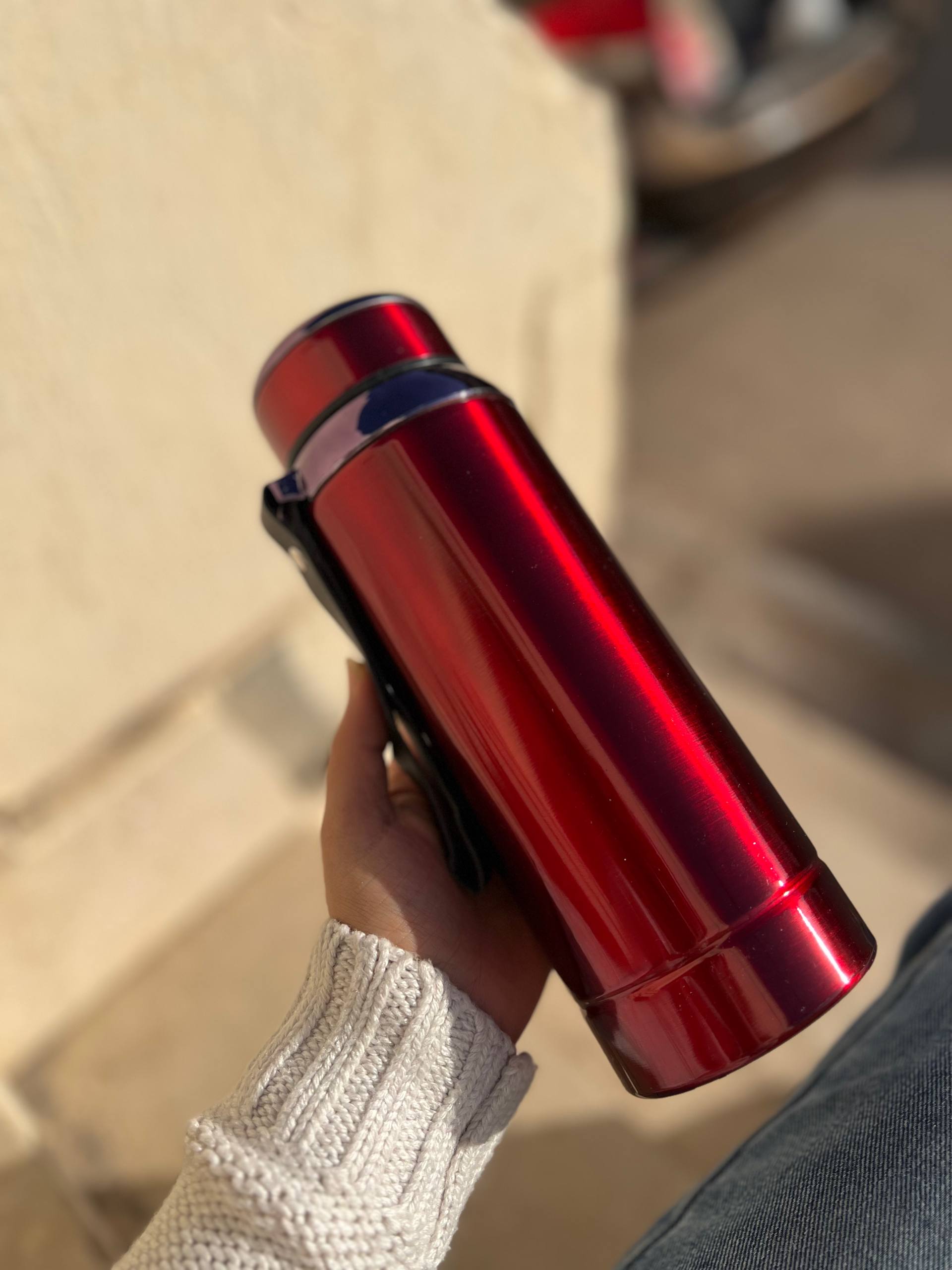 Stainless Steel Thermal Bottle with Strainer – 800 ml - Customization Options