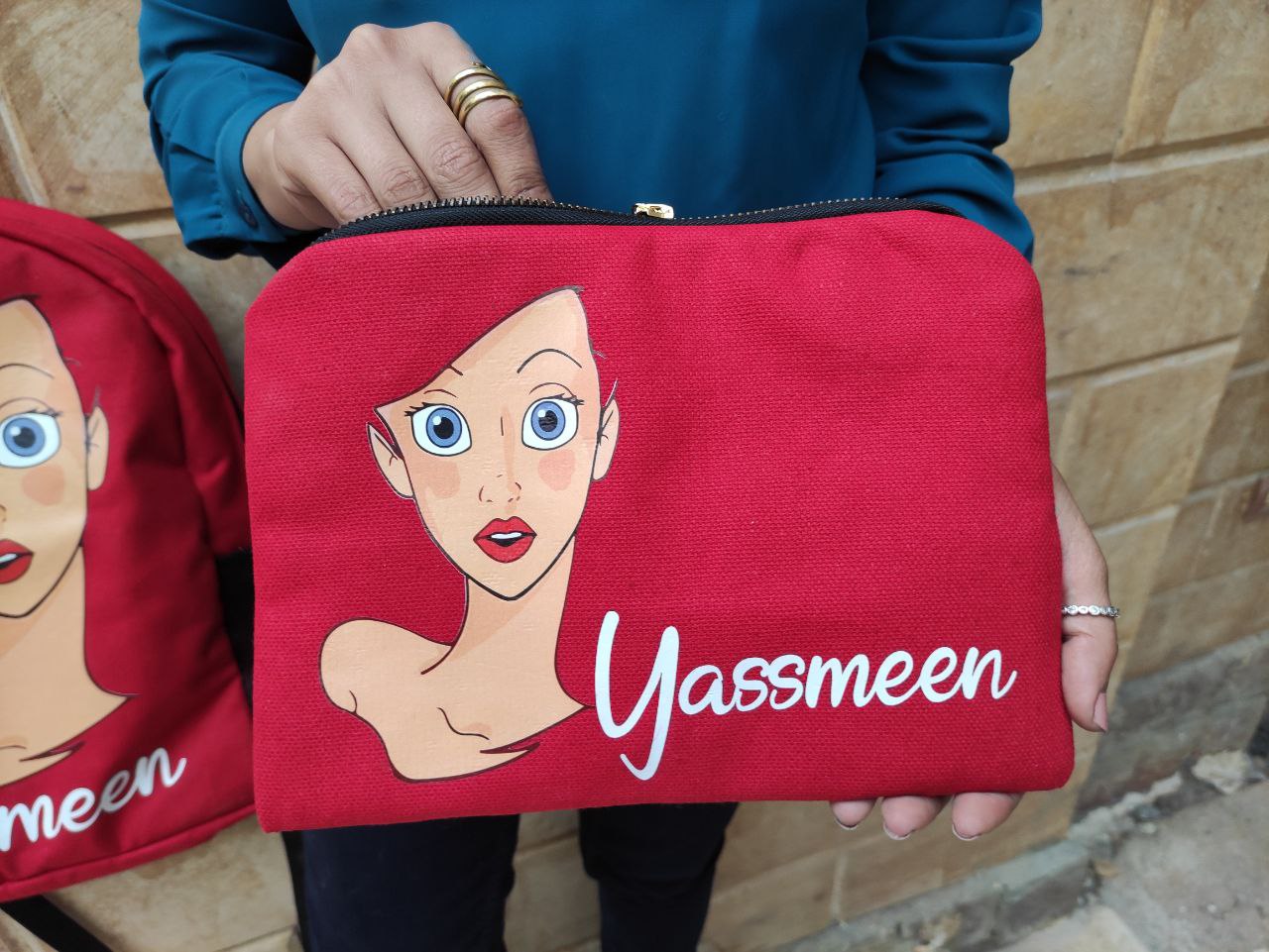 حقيبة مكياج وحقيبة قماشية - بدون بطانة داخلية - اشترِ 2 واحصل على 1 مجانًا