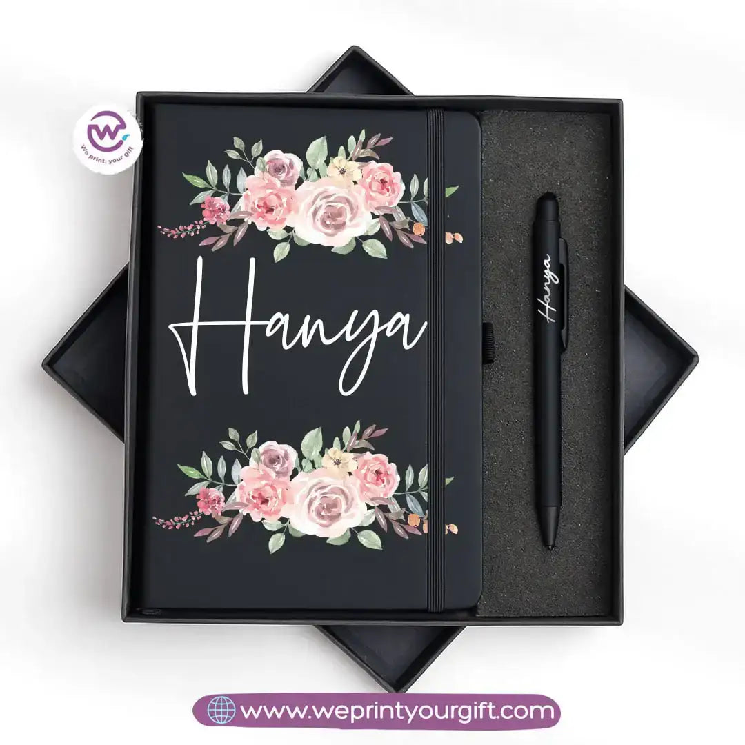 🌸 Floral Personalized Gift Box with Notebook & Metal Pen - WE PRINT