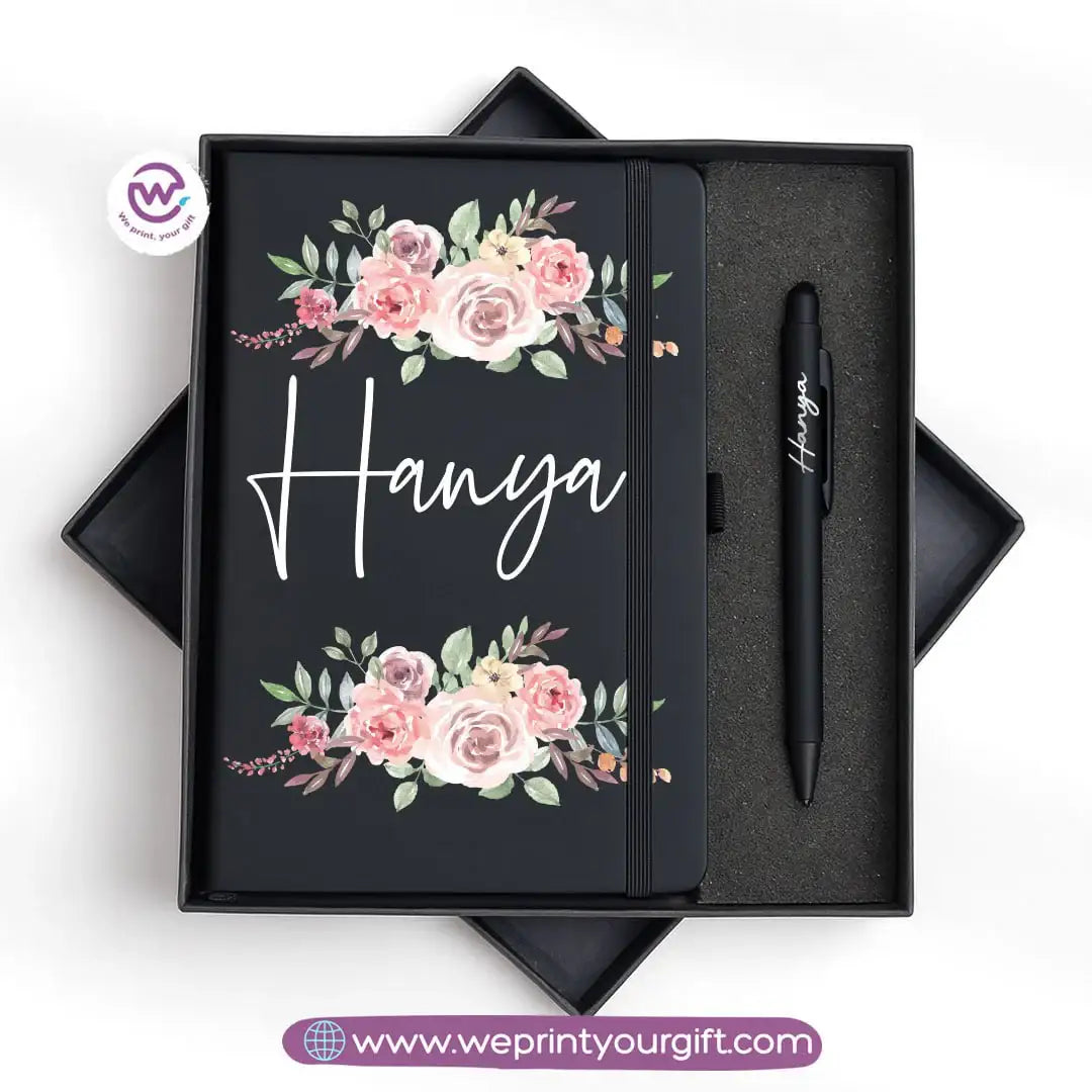 ๐ธ Floral Personalized Gift Box with Notebook & Metal Pen - WE PRINT