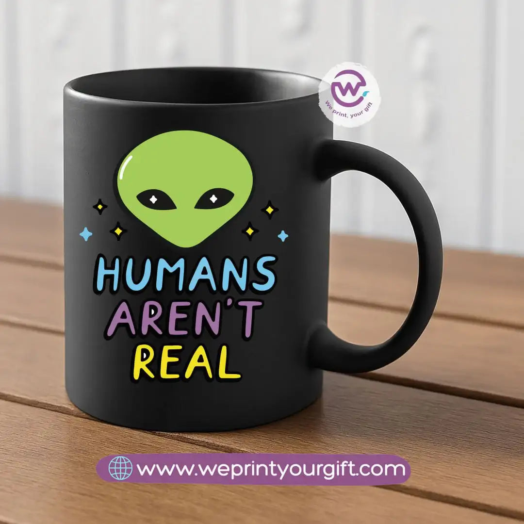 Black Classic Mug โ 350 ml | Space Designs | UV Raised Sticker Printing - WE PRINT