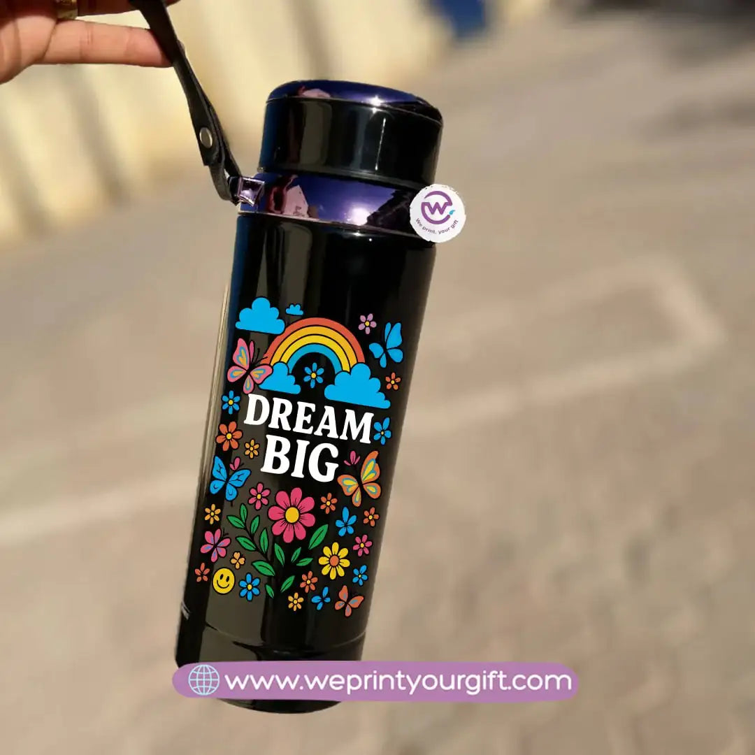 Thermal Bottle Stainless Steel with Infuser – 800ml | Motivational Doodle Design - WE PRINT