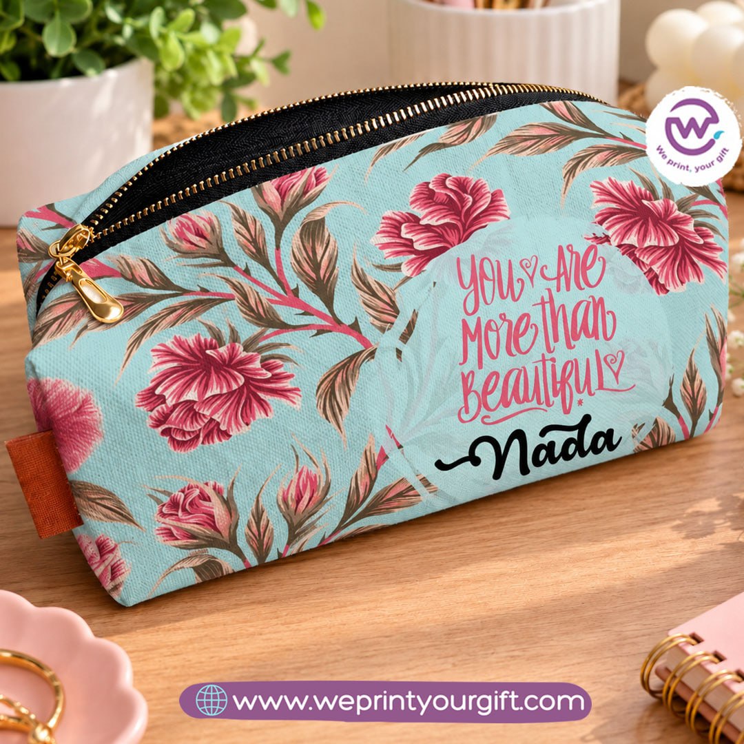 Custom Full-Color Canvas boxy Makeup Pouch - Buy 2 Get 1 Free