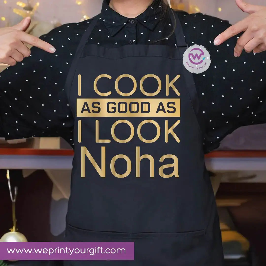 Cooking & Kitchen Apron – Heavy Cotton Apron with Front Pocket and Adjustable Tie - WE PRINT