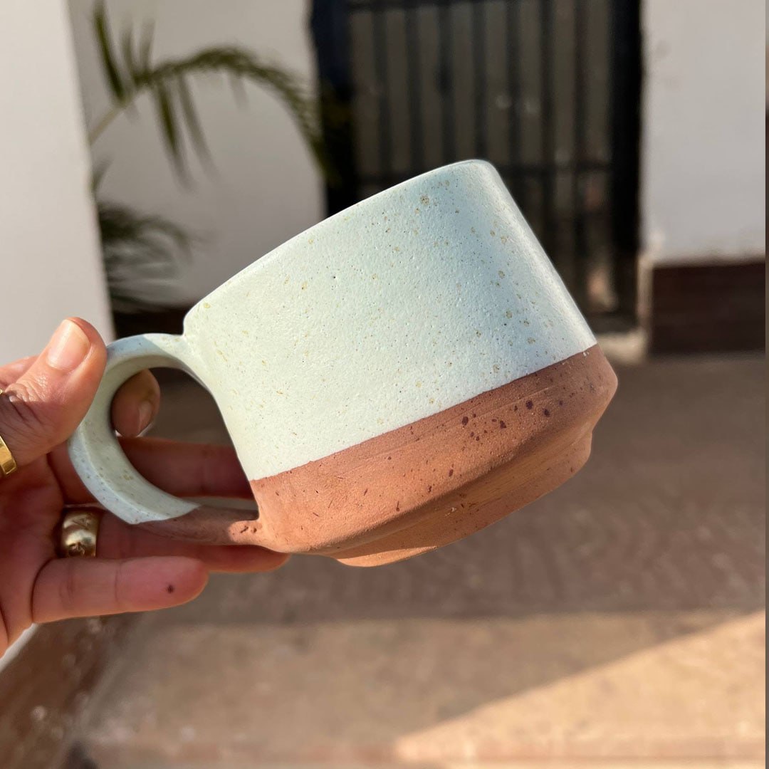 The Earth Pottery Mug – Handmade | 300 ml -Customization Options