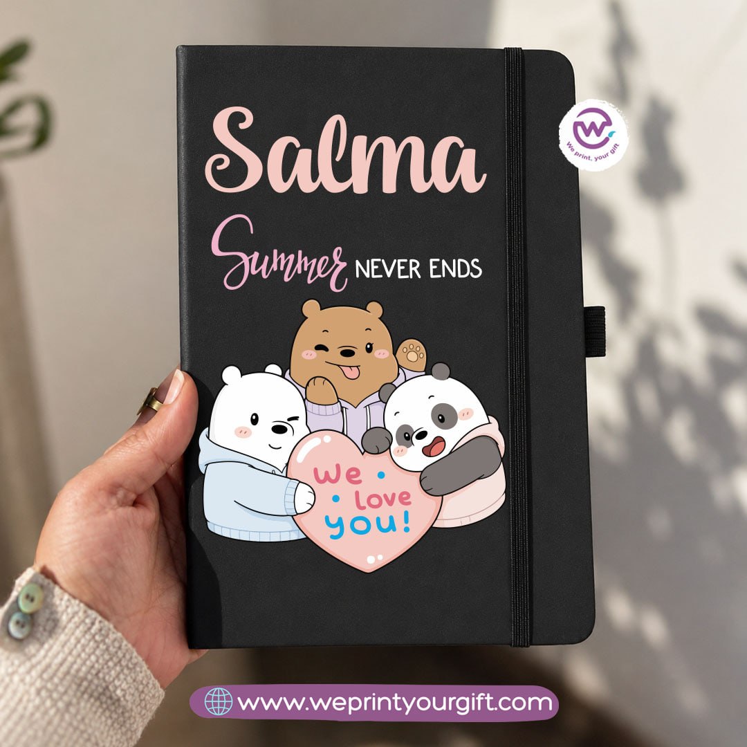 A5 Rubber Cover Notebook – Cute Bears Designs