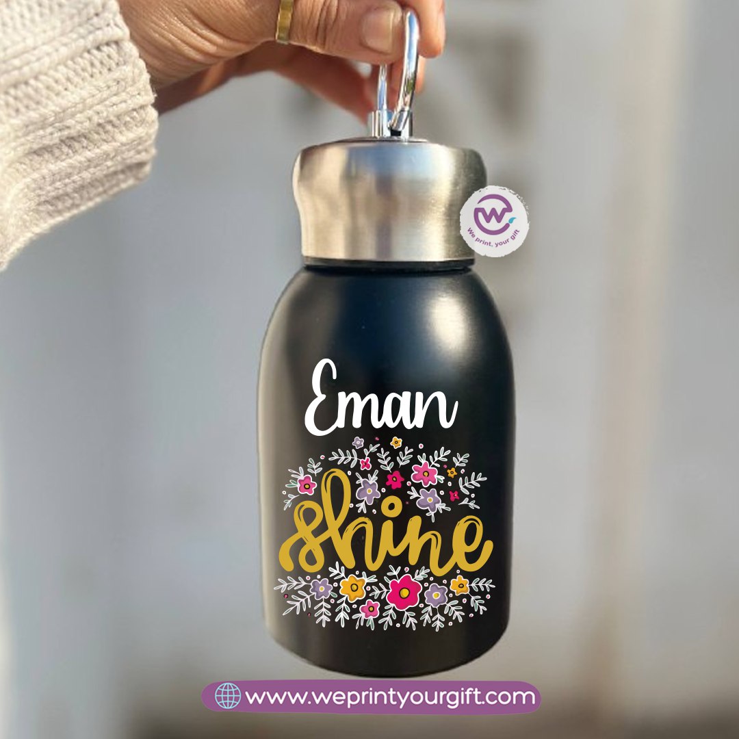 Mini Thermal Coffee Mug – 300ml | 304 Stainless Steel | Floral Motivational Designs