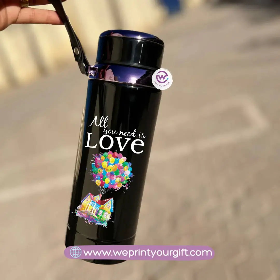 Thermal Bottle Stainless Steel with Infuser – 800ml | Valentine Cartoon Up-Inspired Design - WE PRINT