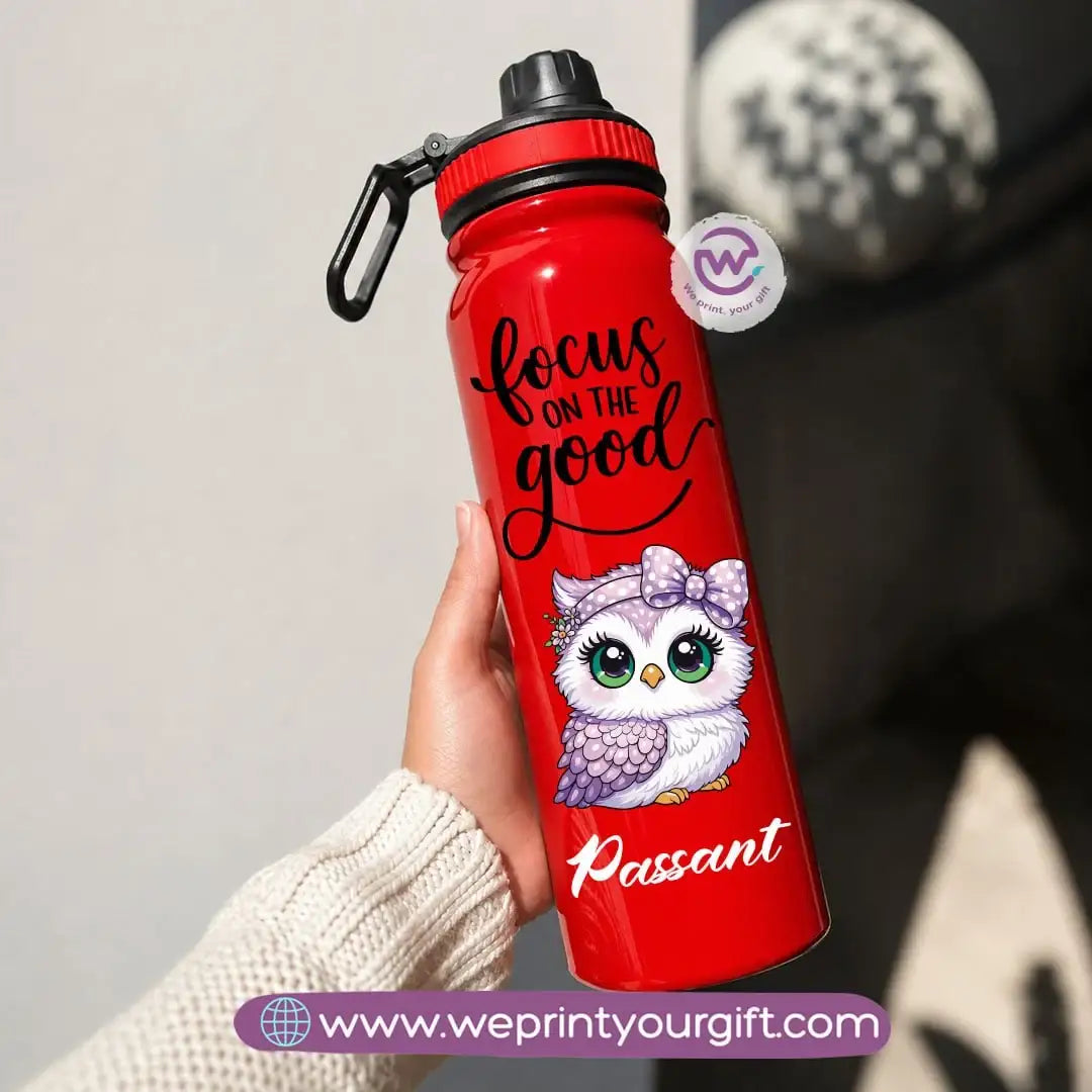 Sports Thermal Bottle with Cute Owl Designs – 800 ml & 1000 ml