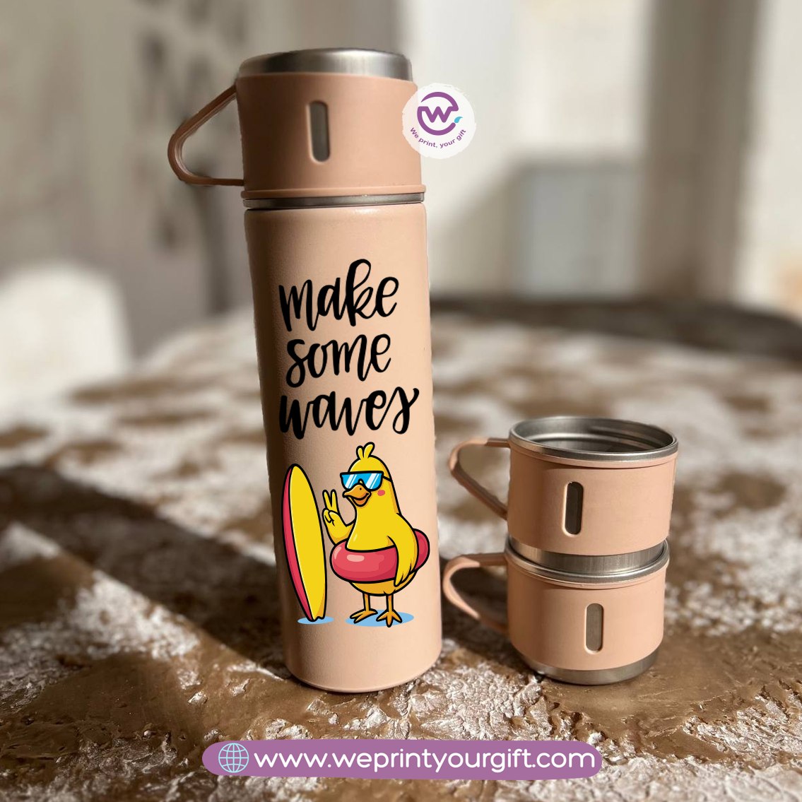 Summer & Beach Thermal Flask Set – 500ml