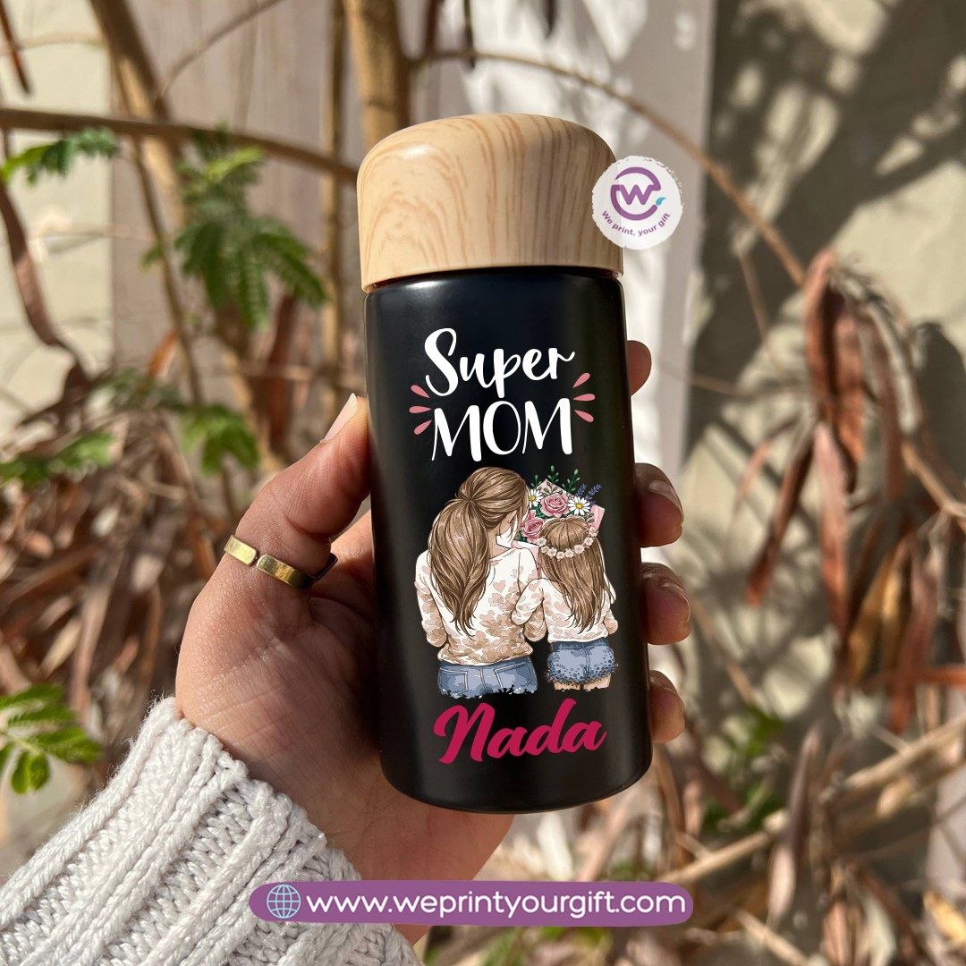 Mini Thermal Coffee Mug – (150ml & 250ml) | Wooden Lid - Mother’s Day Edition