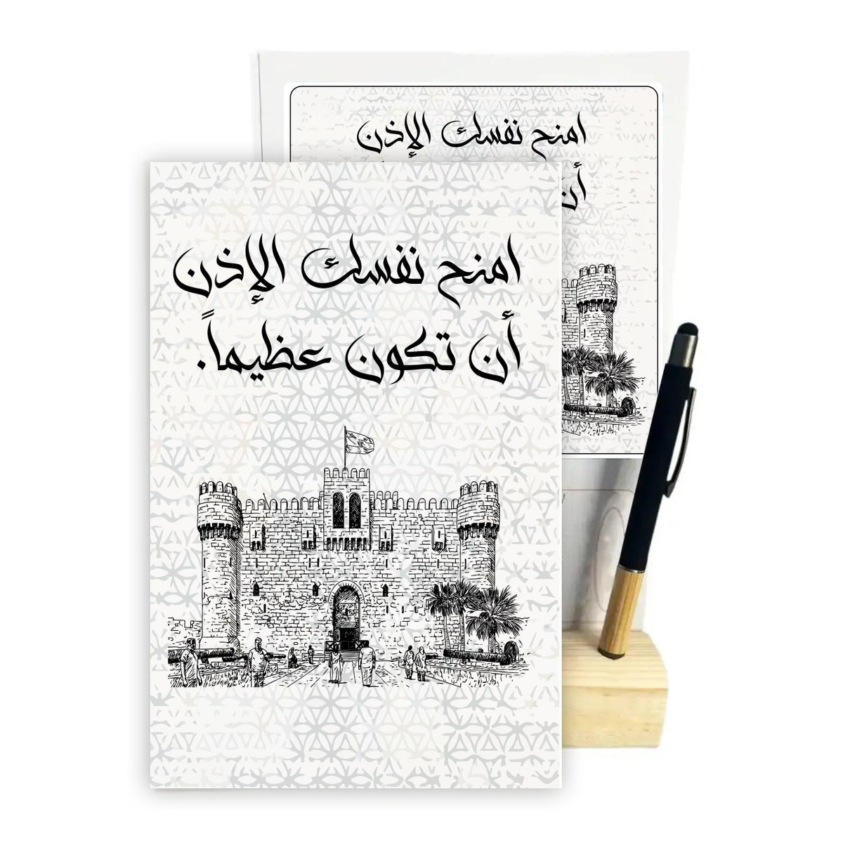 2027 Egypt Iconic Landmarks Desk Calendar – A5 Monthly Motivational Calendar with Wooden Stand & Bamboo Touch Pen
