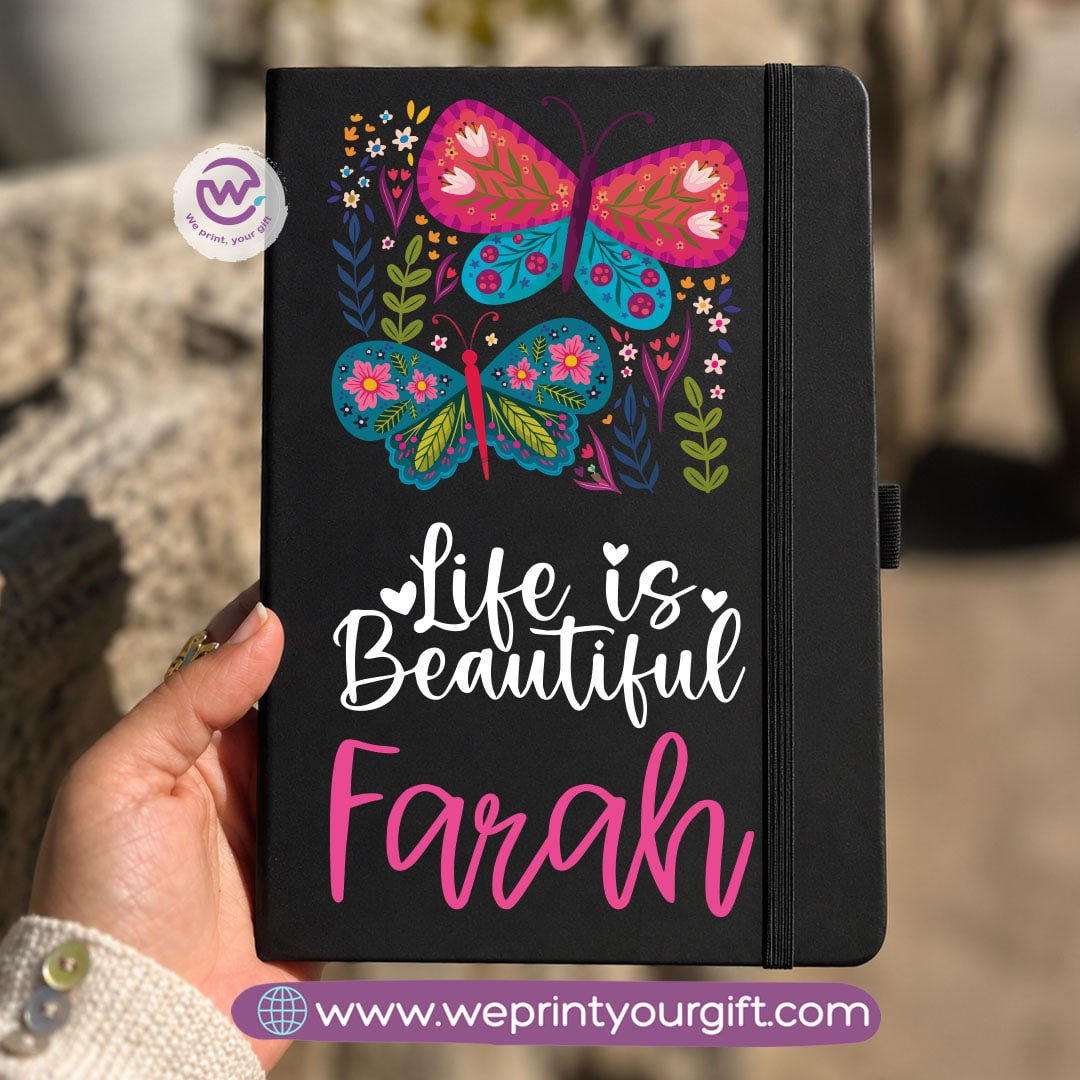 A5 Rubber Cover Notebook – English Motivational Quotes