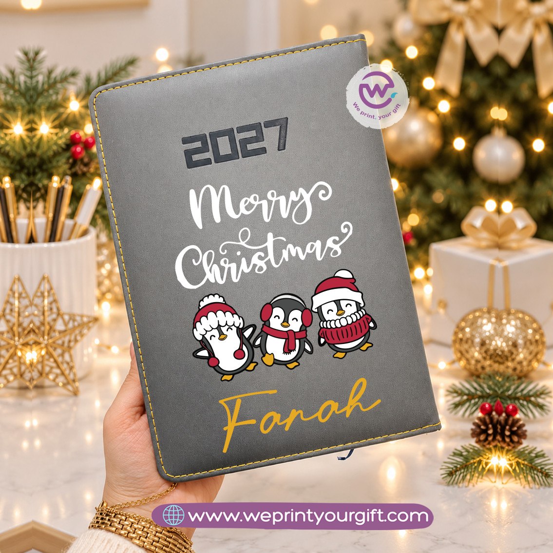 أجندة سحر عيد الميلاد 2027 اليومية – مفكرة العطلة المخصصة ومنظم سنوي