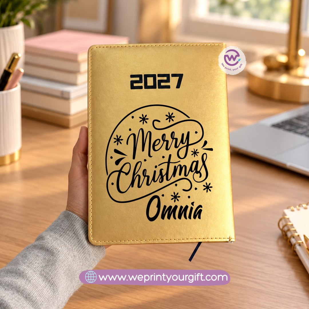 Christmas One Line Art 2027 Daily Planner – Personalized Agenda with Minimalist Holiday Designs