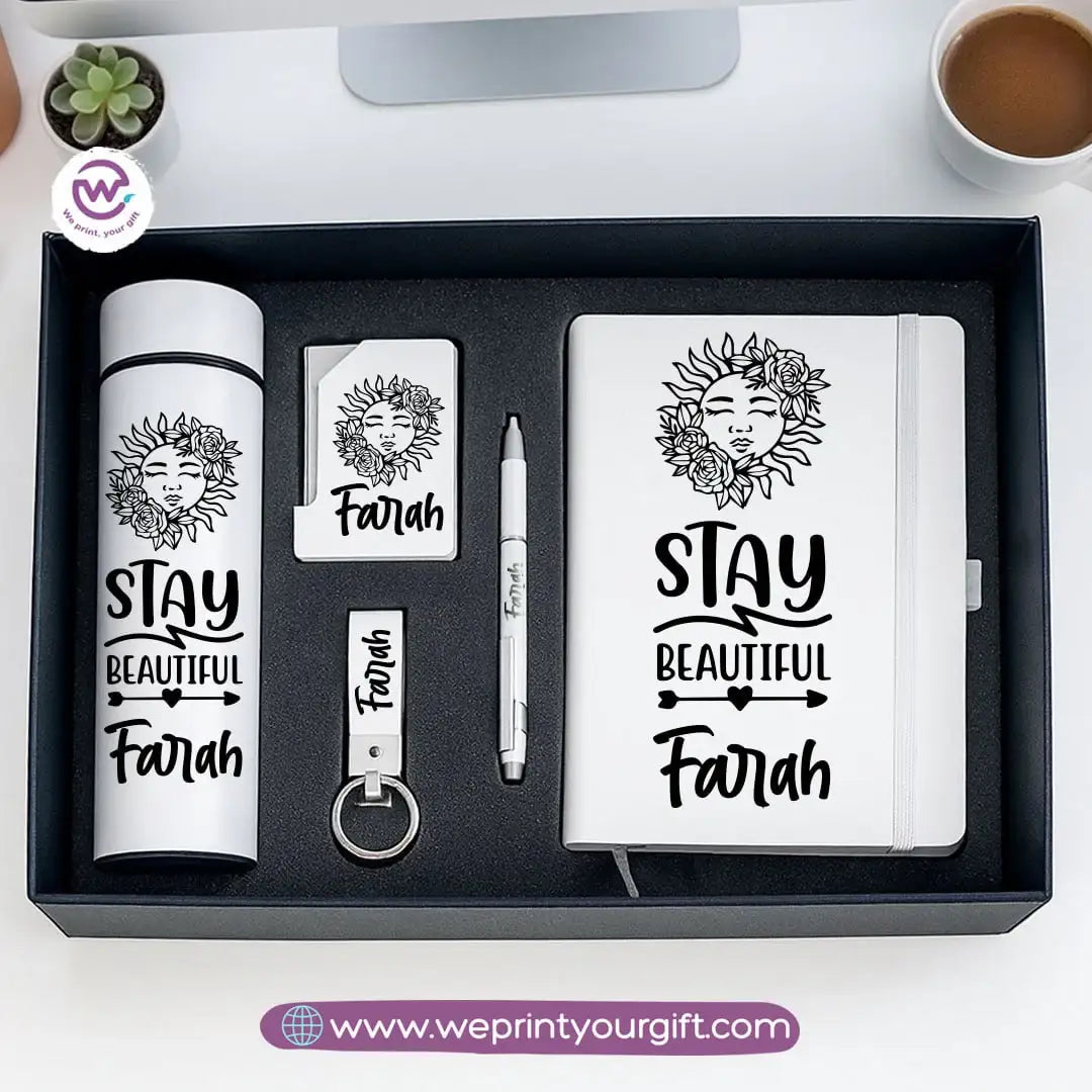 Elegant Personalized Motivation Gift Box with Custom Name – 5-Piece Inspiring Set - WE PRINT
