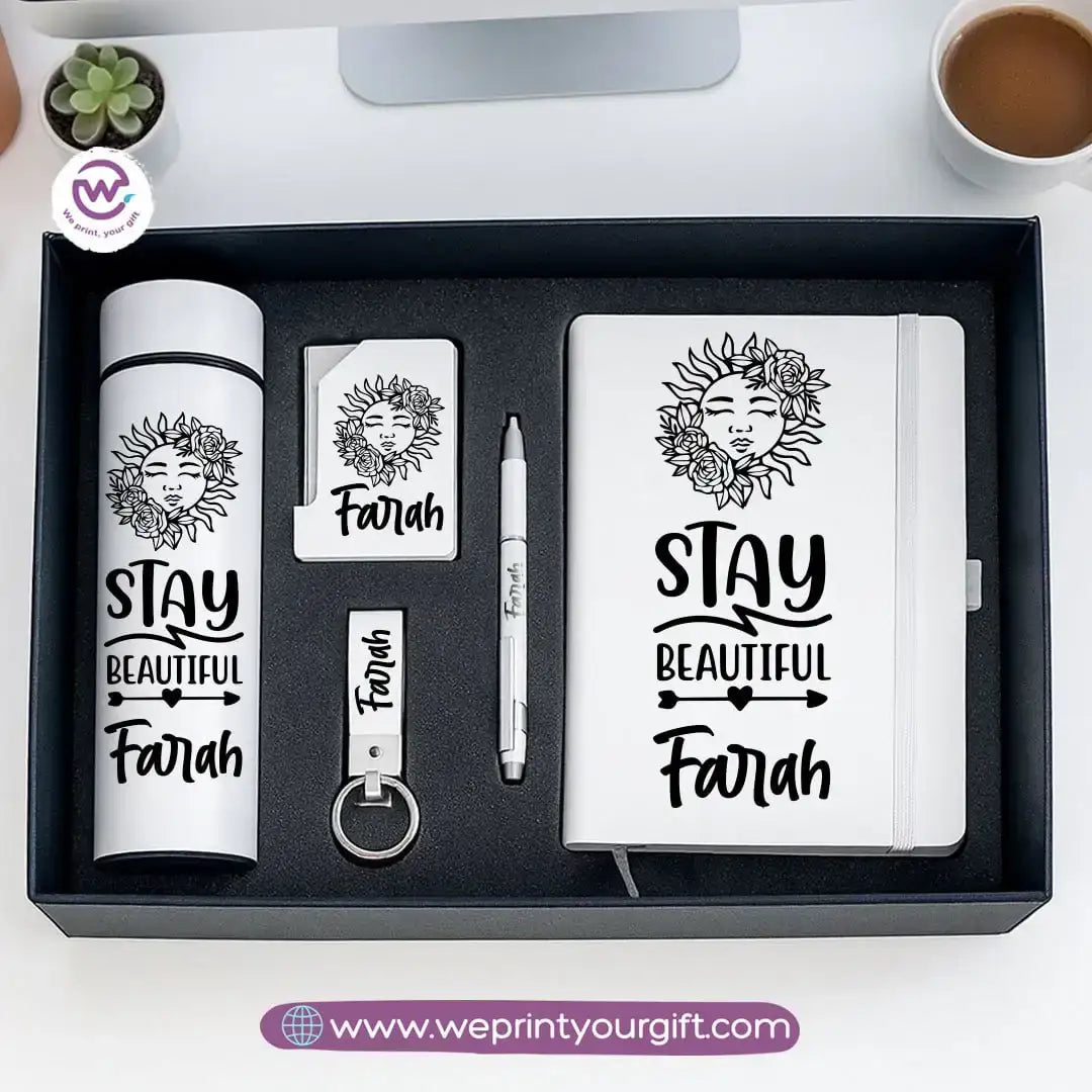 Elegant Personalized Motivation Gift Box with Custom Name – 5-Piece Inspiring Set - WE PRINT