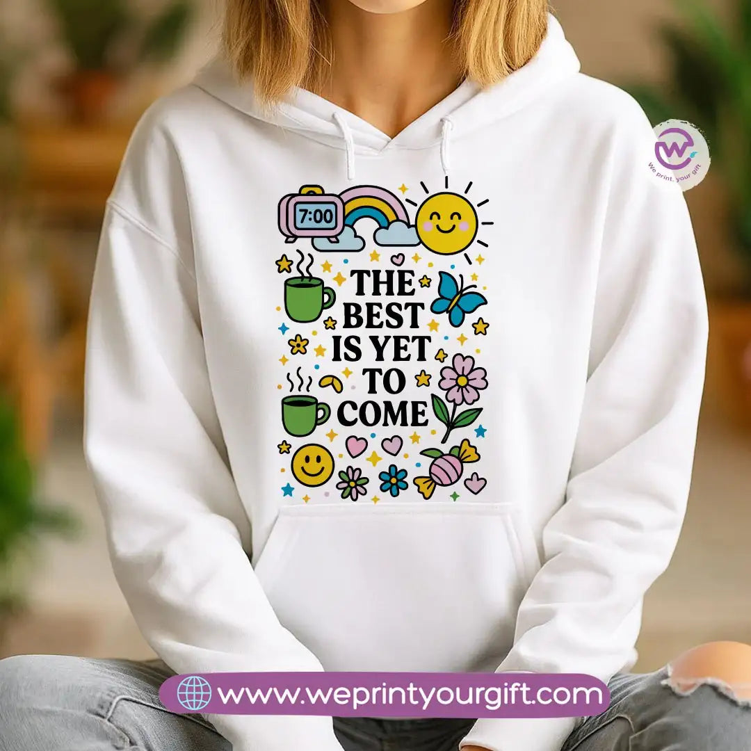 Motivational Doodle Hoodie – Cotton Melton Unisex - WE PRINT