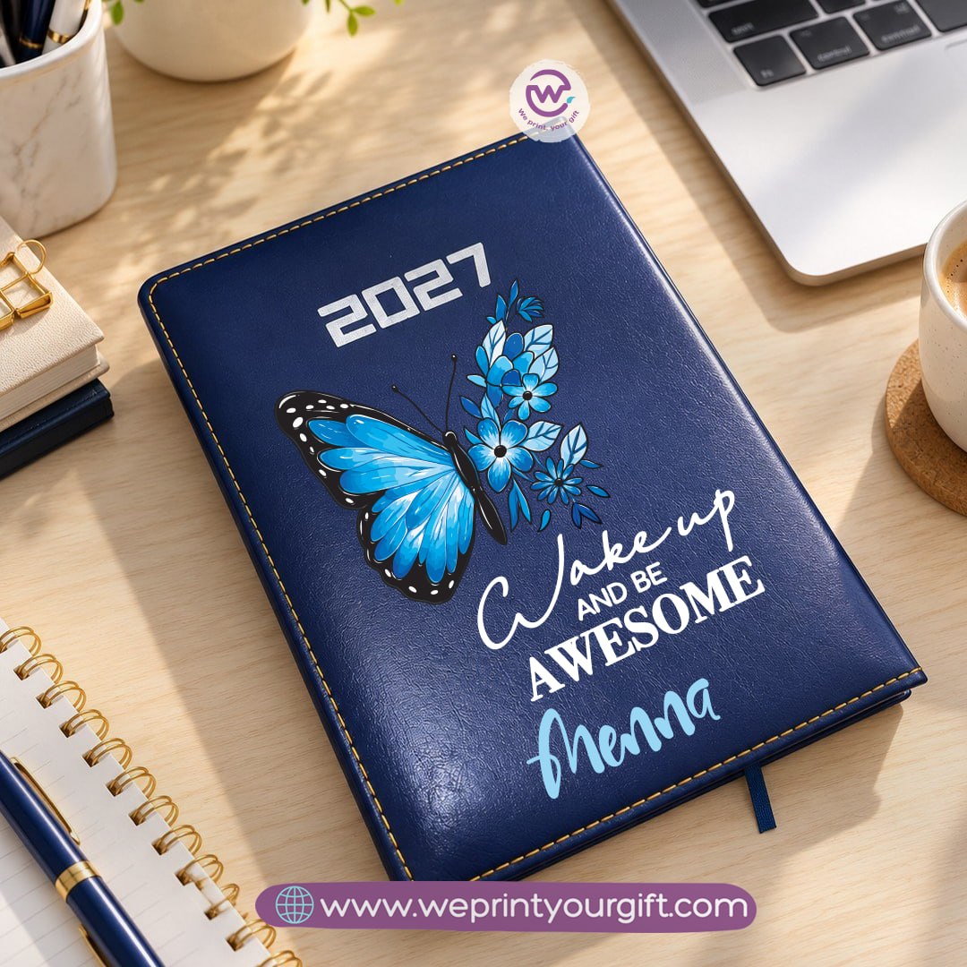 Butterfly Dreams 2027 Daily Planner – Personalized Agenda with Butterfly Art & Motivational Quotes