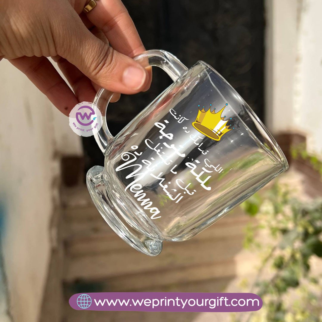 Clear Glass Espresso Coffee Cup – 250 ml | Work-Themed Comic Designs