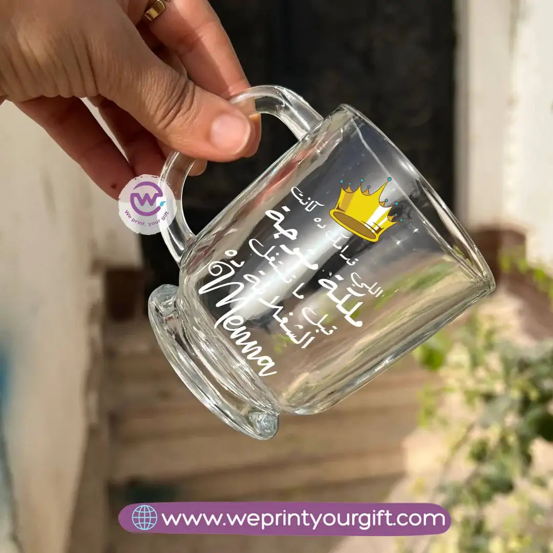 Clear Glass Espresso Coffee Cup – 250 ml | Work-Themed Comic Designs