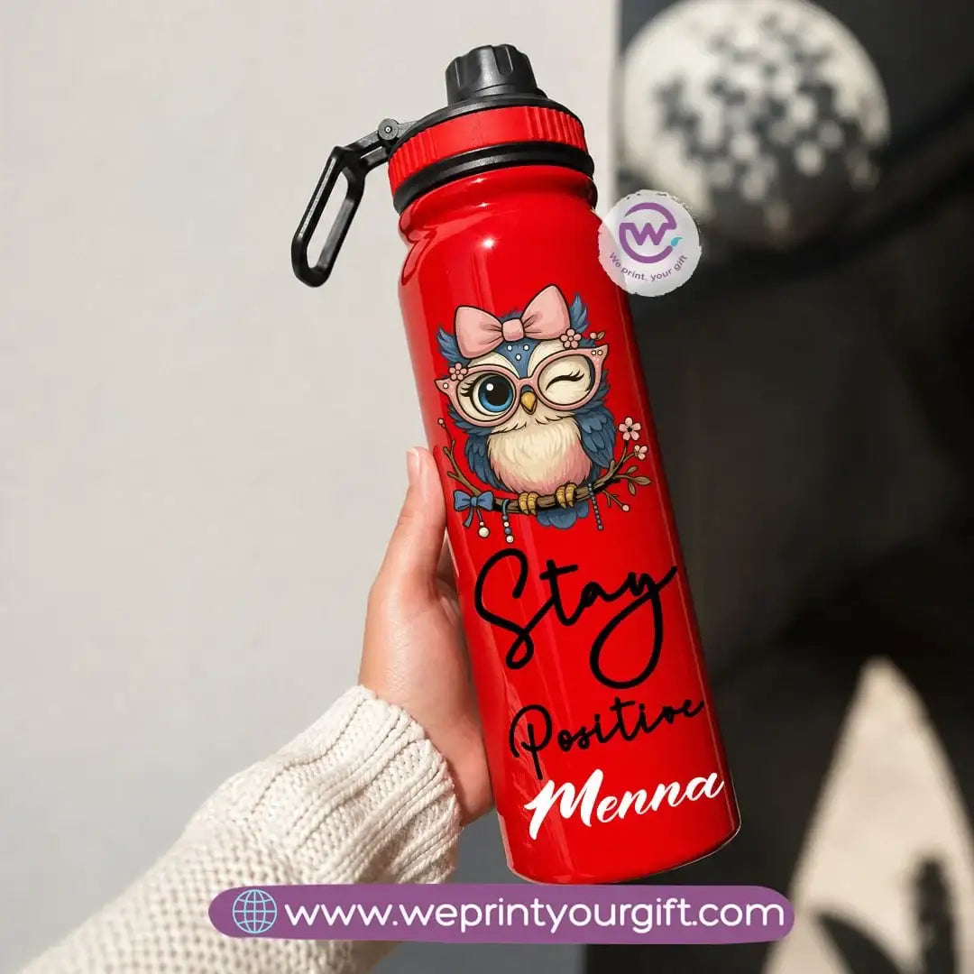 Sports Thermal Bottle with Cute Owl Designs – 800 ml & 1000 ml