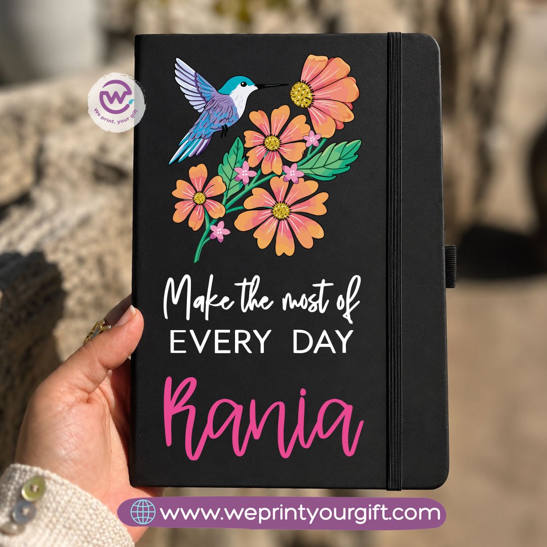 A5 Rubber Cover Notebook – English Motivational Quotes