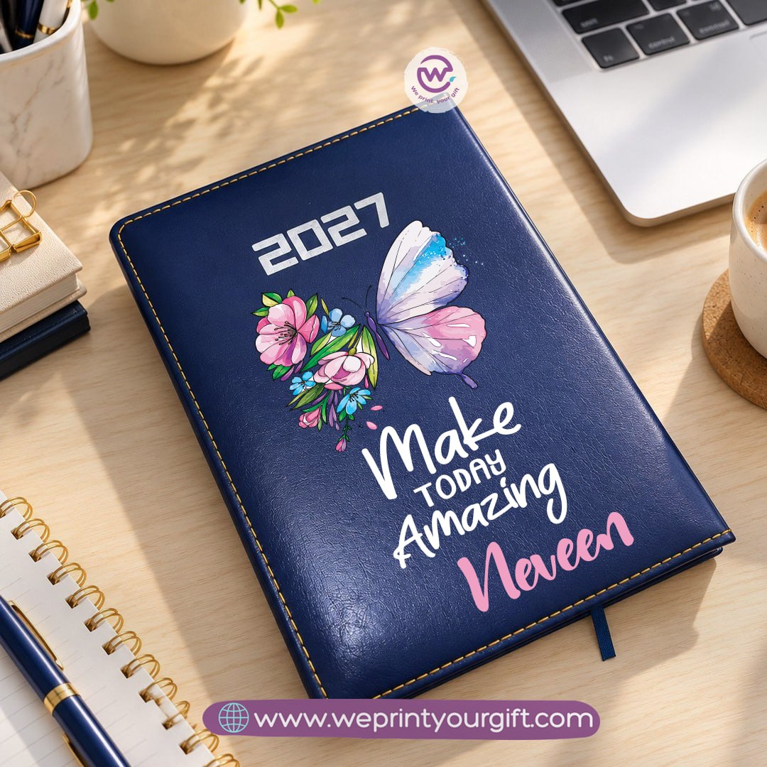 Butterfly Dreams 2027 Daily Planner – Personalized Agenda with Butterfly Art & Motivational Quotes