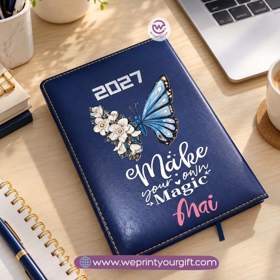 Butterfly Dreams 2027 Daily Planner – Personalized Agenda with Butterfly Art & Motivational Quotes