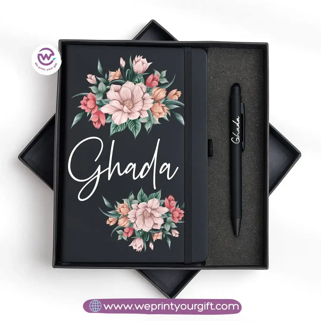 ๐ธ Floral Personalized Gift Box with Notebook & Metal Pen - WE PRINT