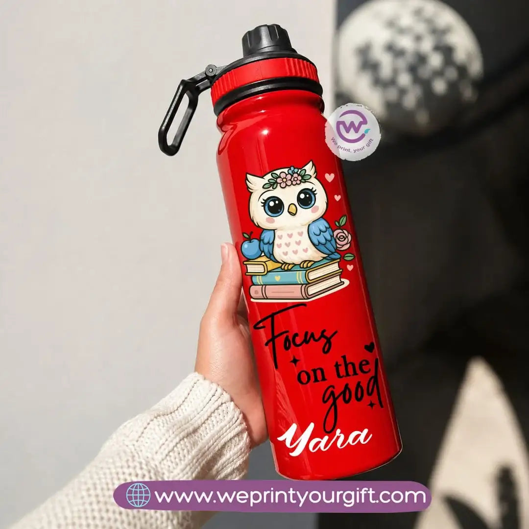 Sports Thermal Bottle with Cute Owl Designs – 800 ml & 1000 ml