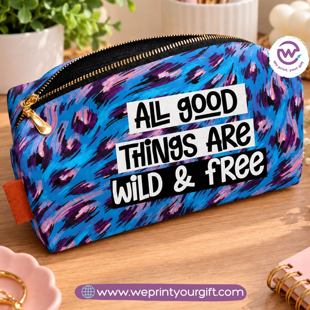 Custom Full-Color Canvas boxy Makeup Pouch - Buy 2 Get 1 Free