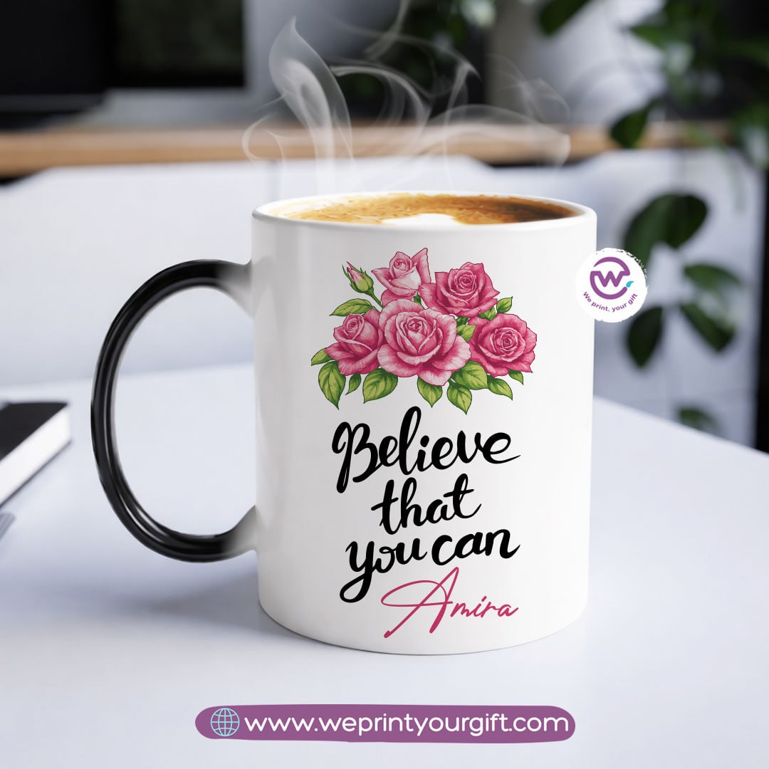 Color-Changing Magic Mug – Inspirational Floral Design | Personalized Gift
