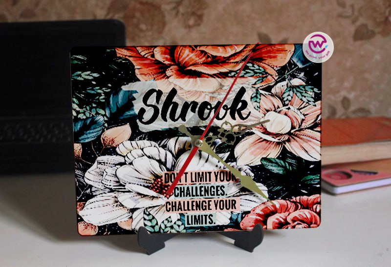 Custom Wooden Desk Clock with Stand- Buy 2 Get 1 Free
