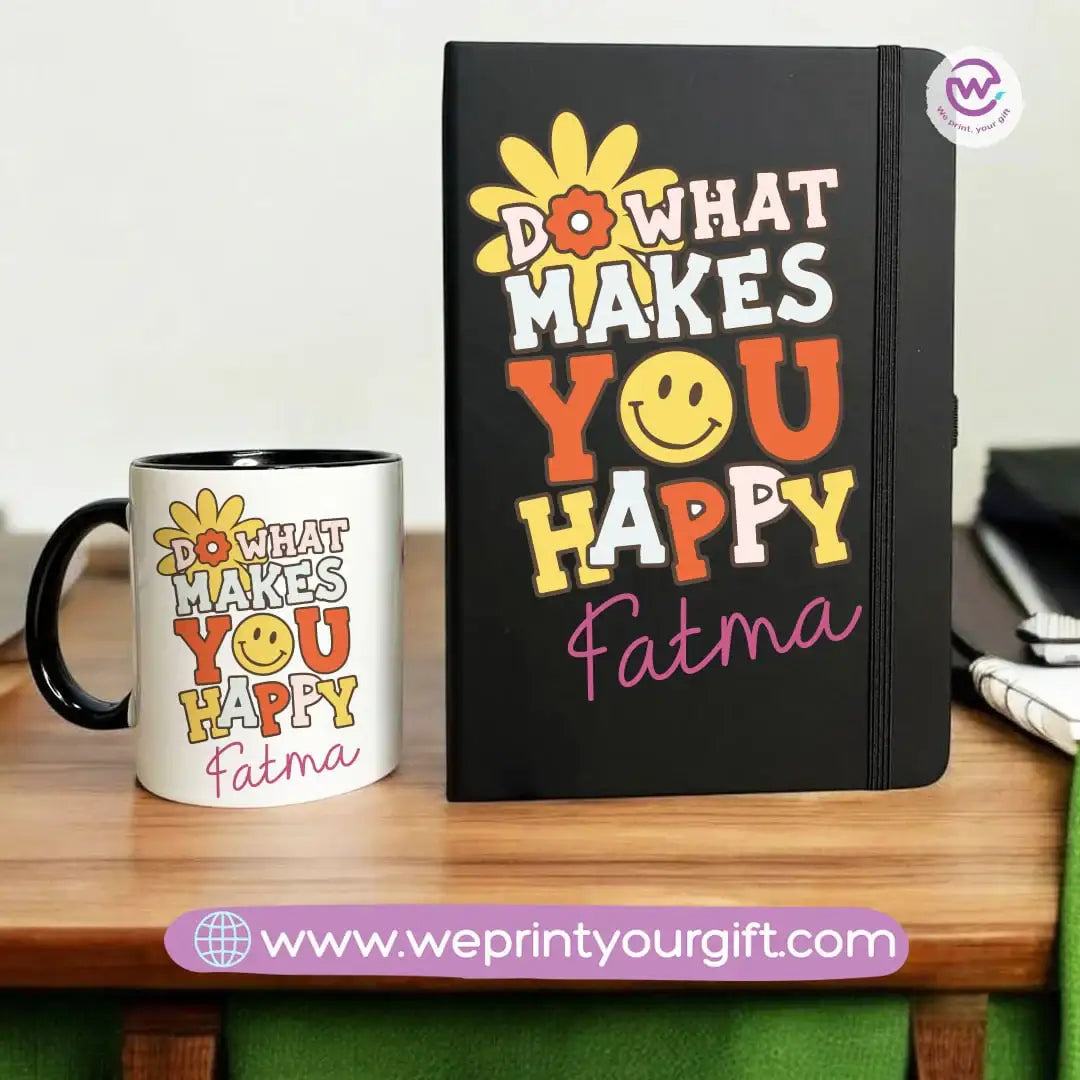Retro Personalized Mug & Notebook Set – Custom Name Gift | We Print Your Gift - WE PRINT