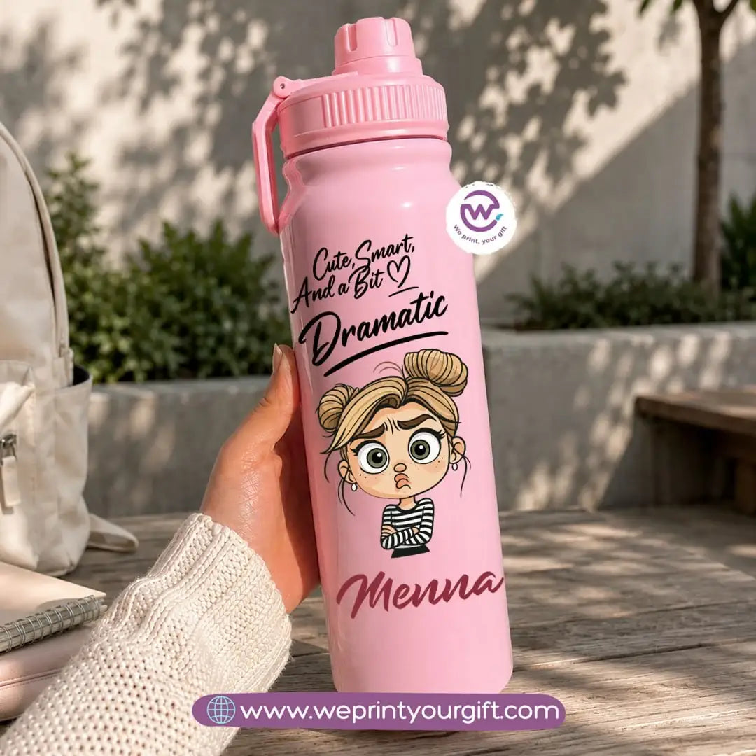 Sports Thermal Bottle with Beautiful Girl Designs – 800 ml & 1000 ml