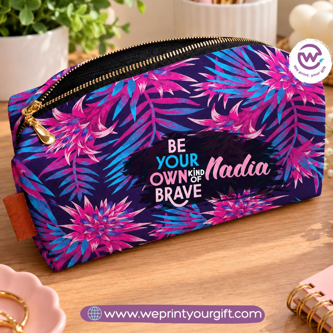 Custom Full-Color Canvas boxy Makeup Pouch - Buy 2 Get 1 Free