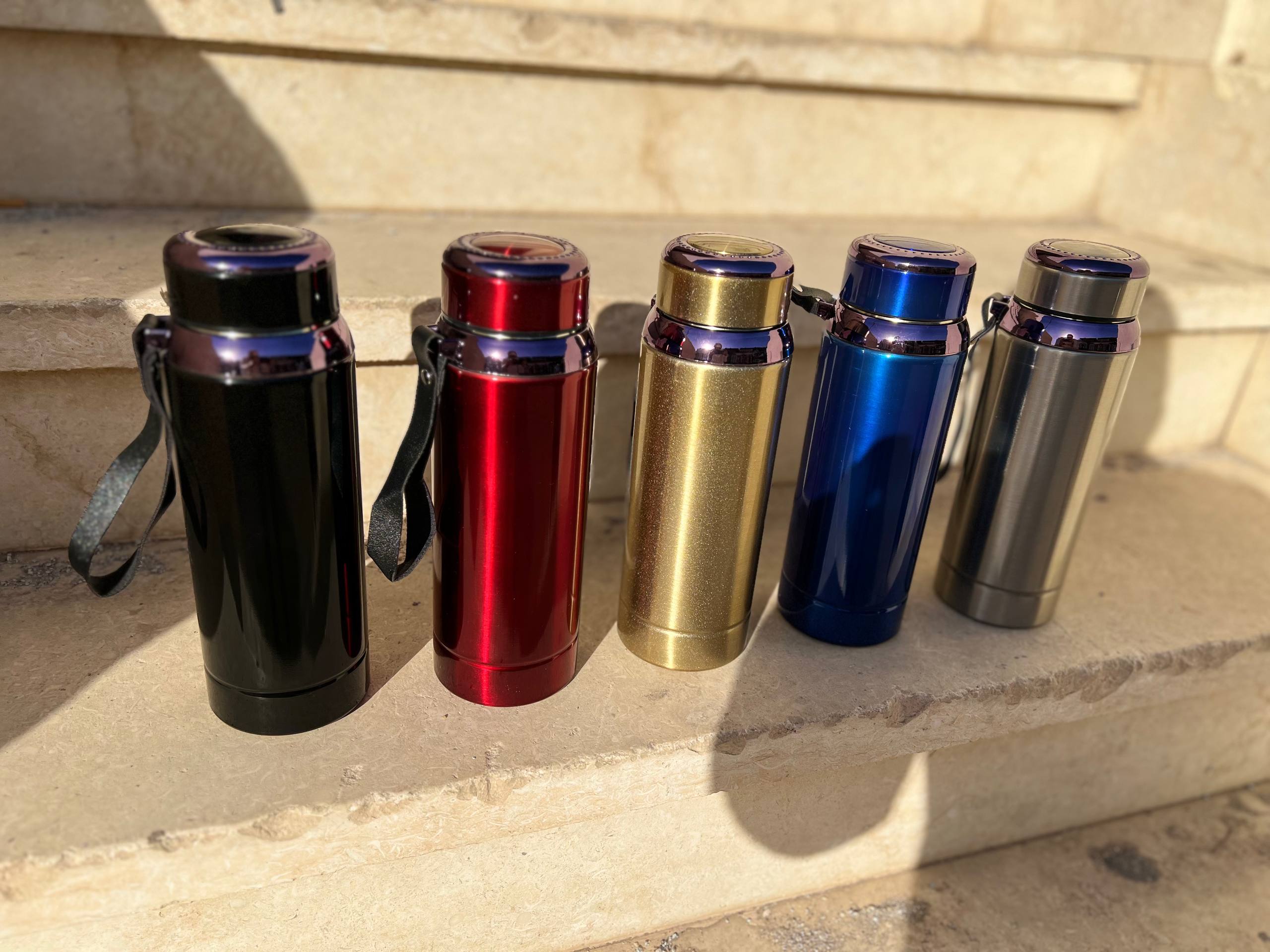 Stainless Steel Thermal Bottle with Strainer – 800 ml - Customization Options