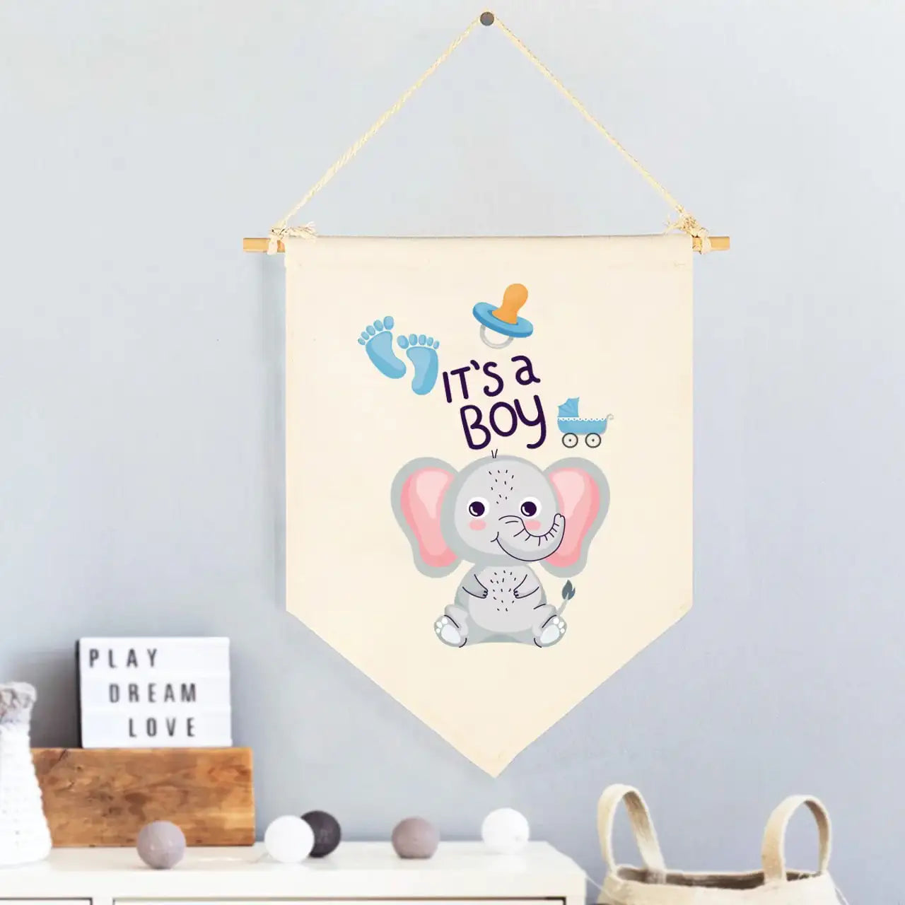 custom wall hanging- Baby shower decoration - WE PRINT