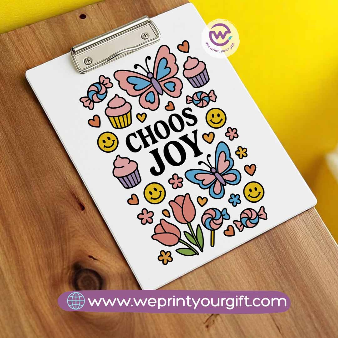 Clip board- Floral- Motivation