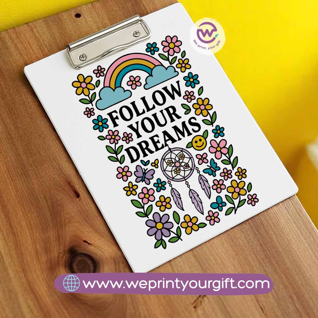 Clip board- Floral- Motivation