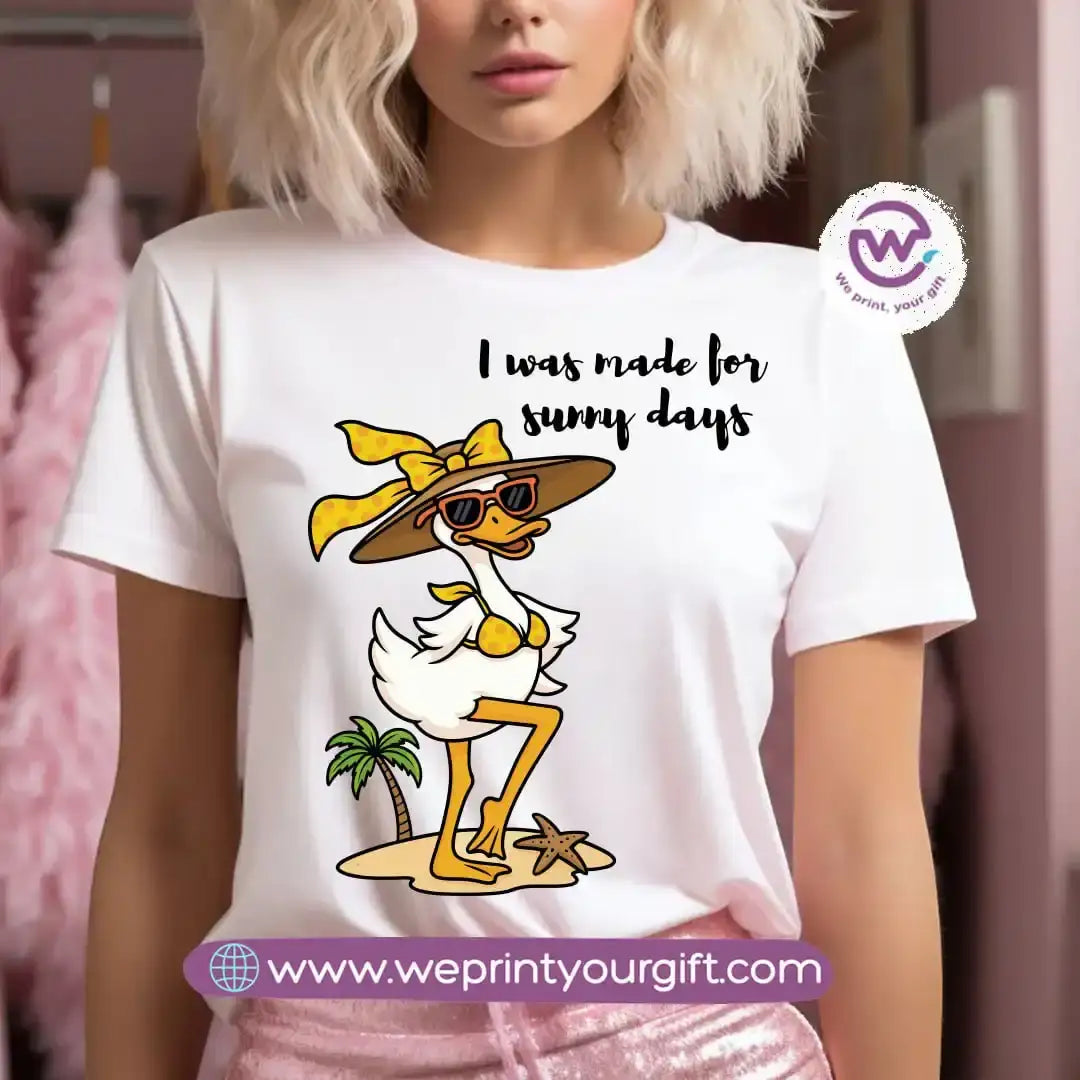 Customized T-shirt- Duck& sea - WE PRINT
