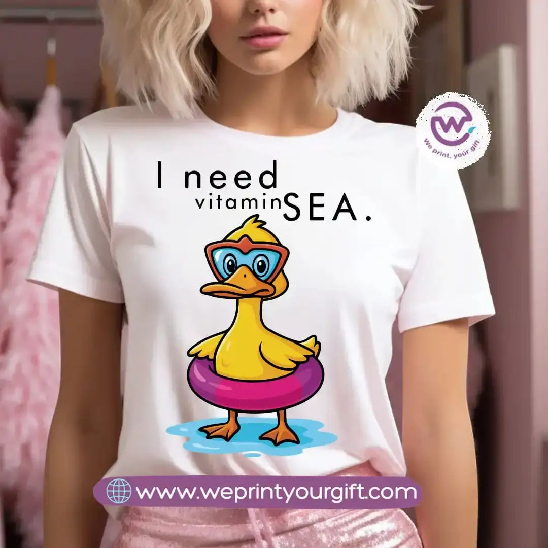 Customized T-shirt- Duck& sea - WE PRINT