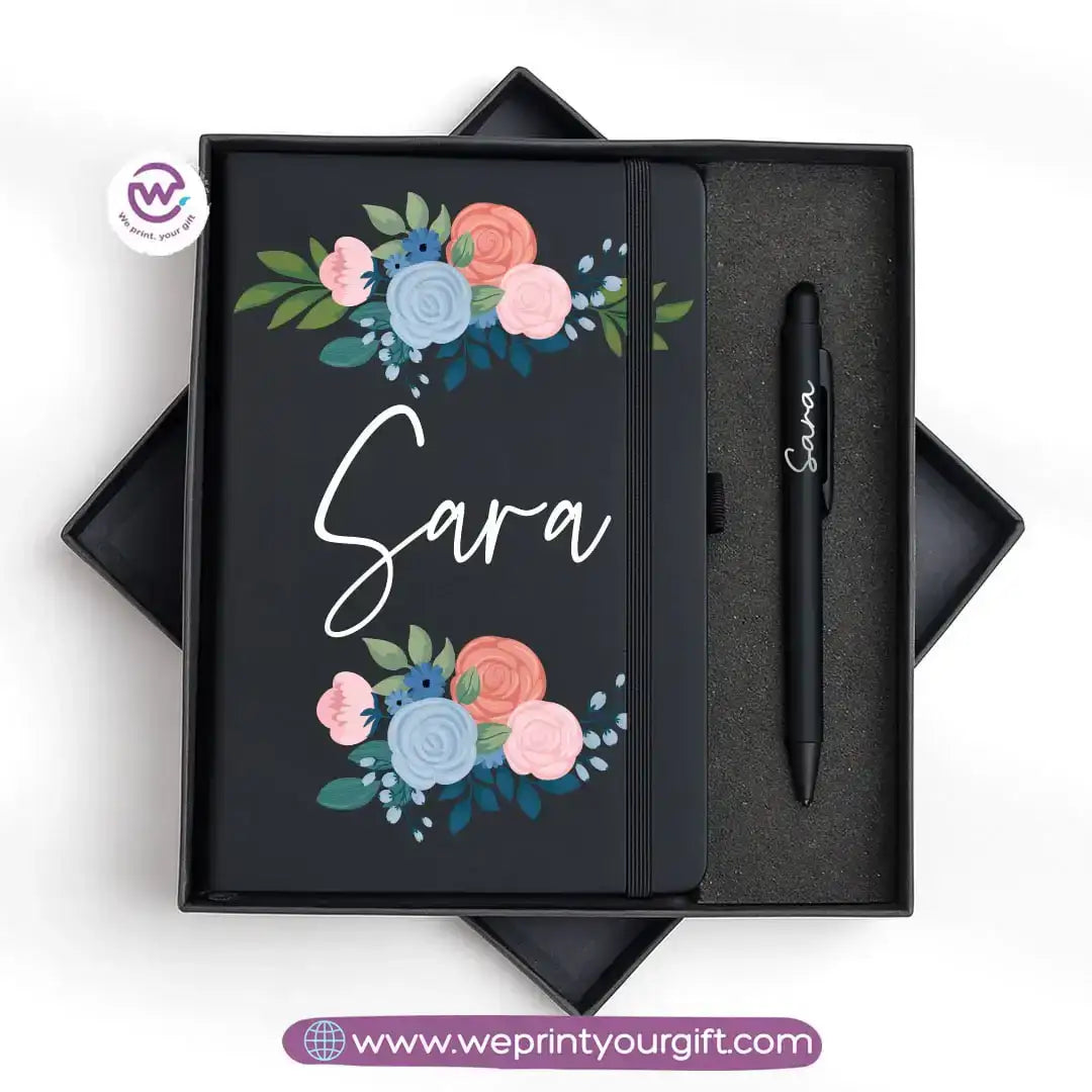 🌸 Floral Personalized Gift Box with Notebook & Metal Pen - WE PRINT