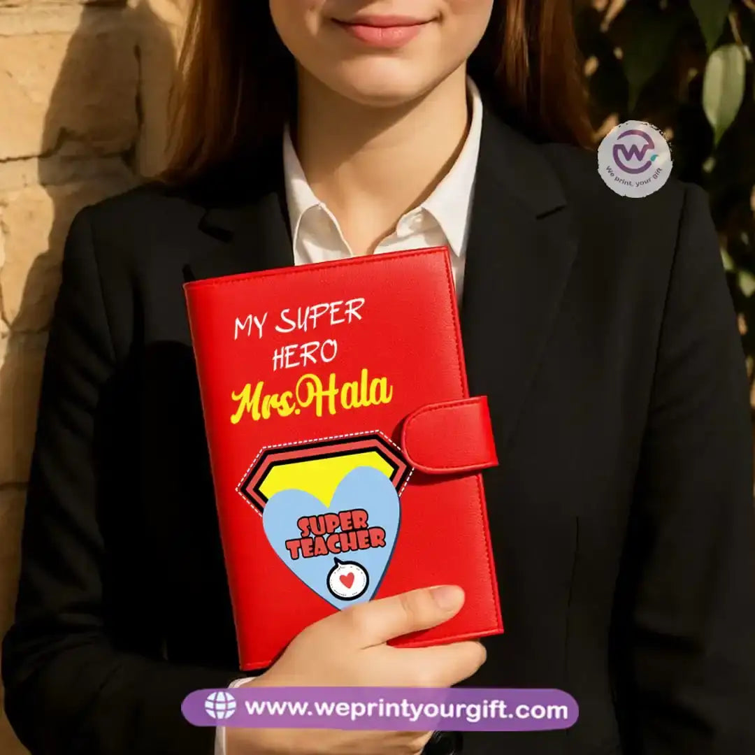 leather wallet for women- Teacher - WE PRINT