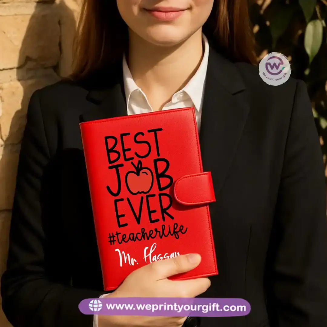 leather wallet for women- Teacher - WE PRINT