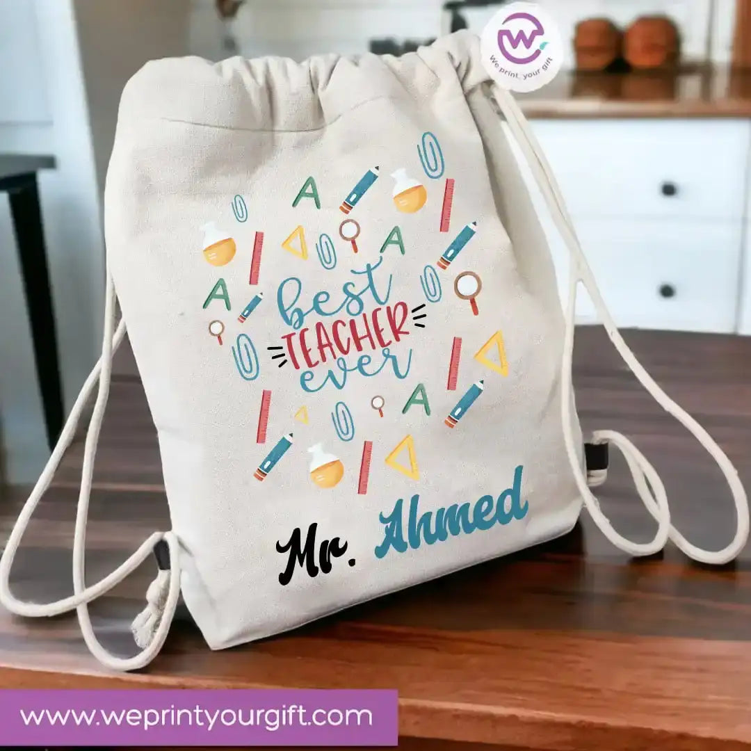 Drawstring Bag- Teacher - WE PRINT