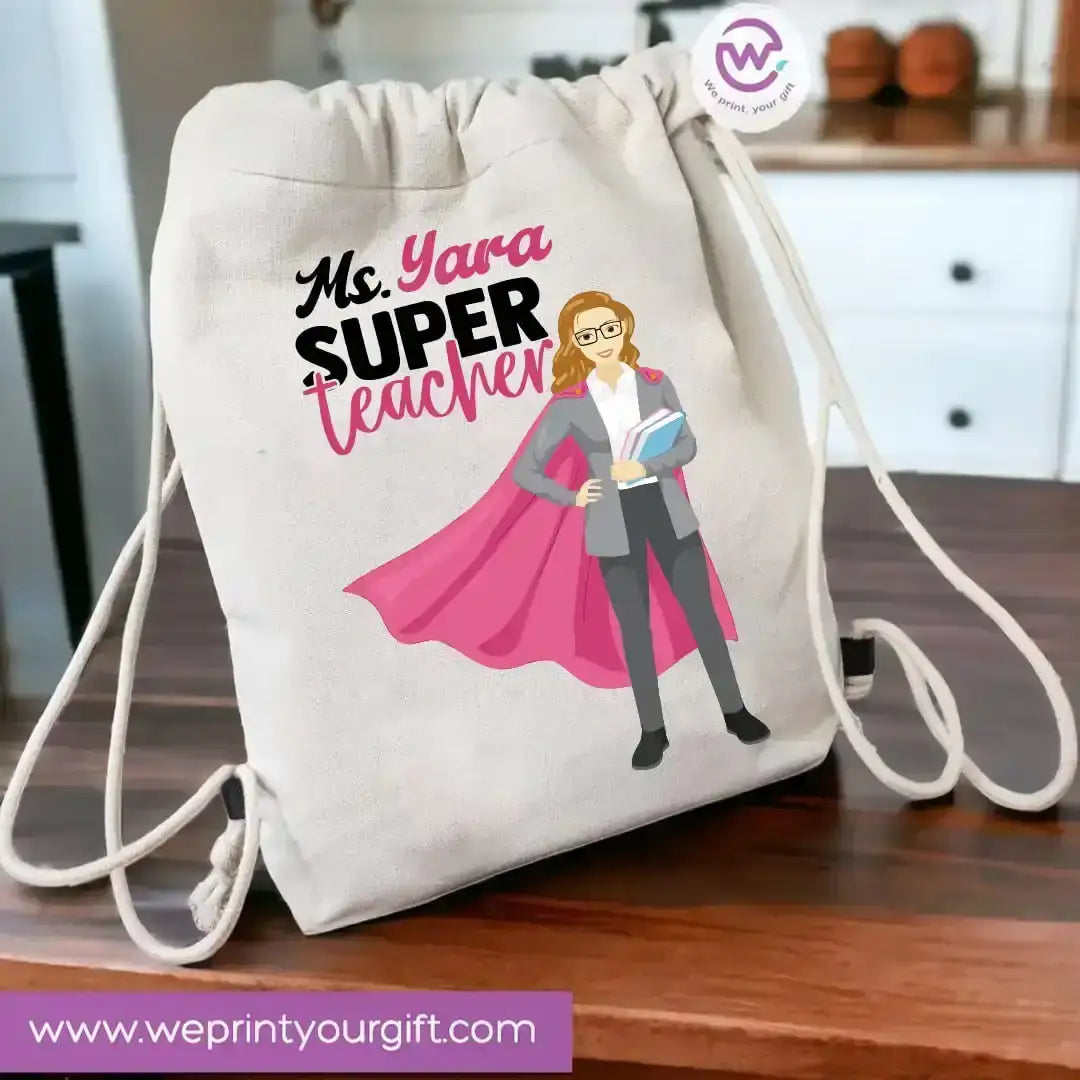 Drawstring Bag- Teacher - WE PRINT