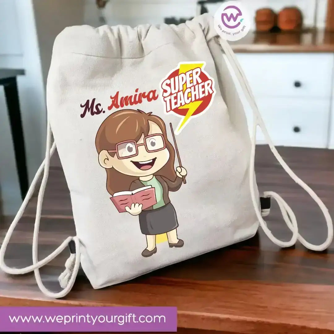 Drawstring Bag- Teacher - WE PRINT